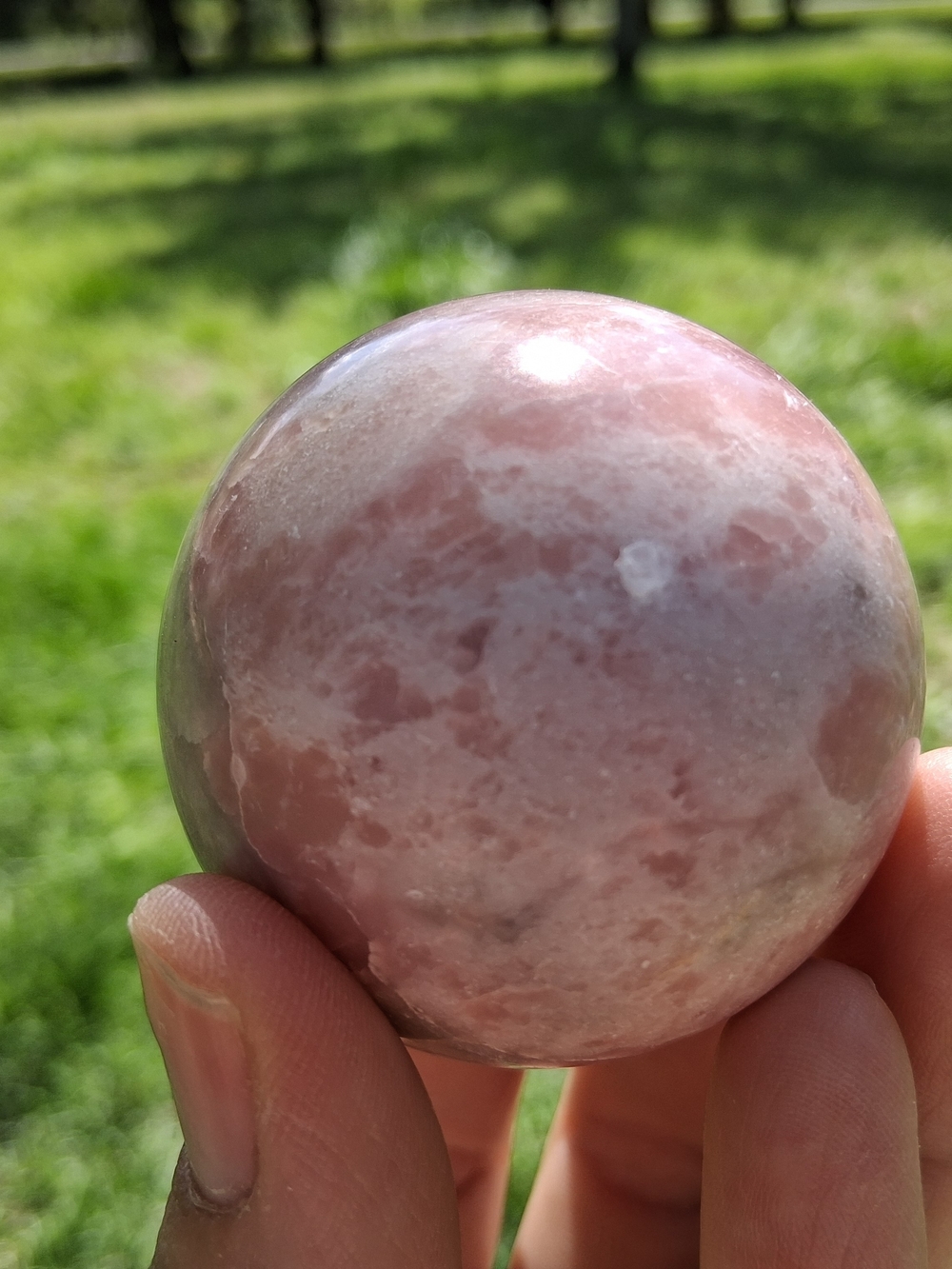 Pink Opal Crystal Sphere Ball Orb Soft Pink 51.4mm Natural Smooth Natural